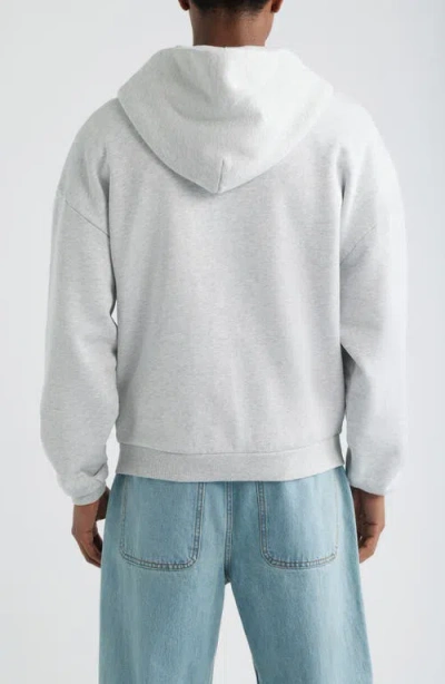 Elwood Zip Rectangle Hoodie In Gray