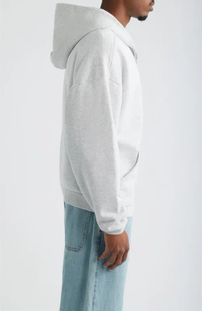 Elwood Zip Rectangle Hoodie In Gray