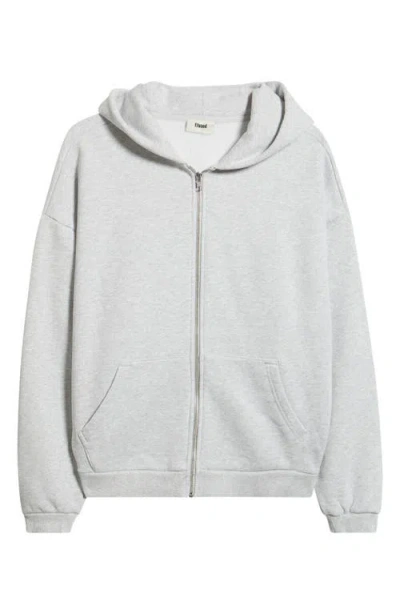 Elwood Zip Rectangle Hoodie In Gray