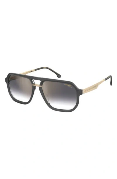Carrera Eyewear Victory 58mm Gradient Rectangular Sunglasses In Gray