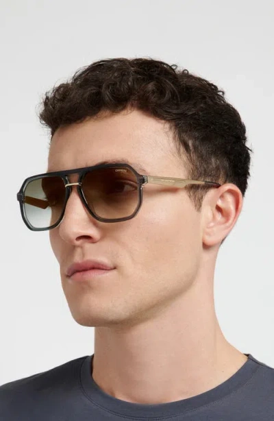 Carrera Eyewear Victory 58mm Gradient Rectangular Sunglasses In Gray