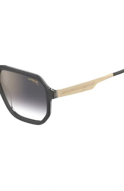 Carrera Eyewear Victory 58mm Gradient Rectangular Sunglasses In Gray