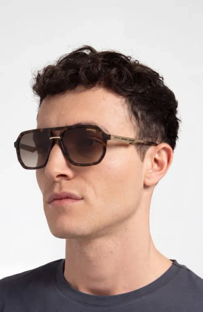 Carrera Eyewear Victory 58mm Gradient Rectangular Sunglasses In Brown