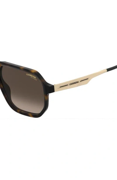 Carrera Eyewear Victory 58mm Gradient Rectangular Sunglasses In Brown