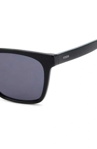 Fossil 55mm Rectangular Sunglasses In Black