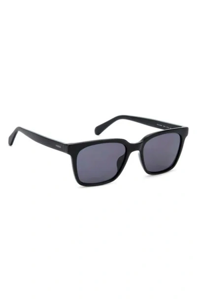 Fossil 55mm Rectangular Sunglasses In Black