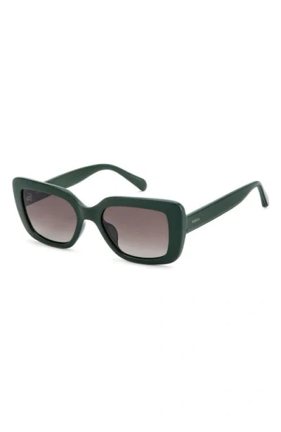 Fossil 52mm Gradient Rectangular Sunglasses In Green