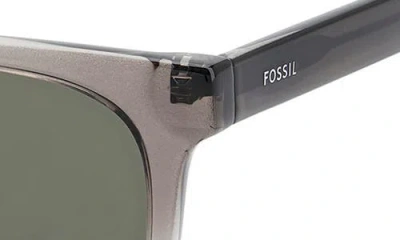 Fossil 55mm Rectangular Sunglasses In Gray
