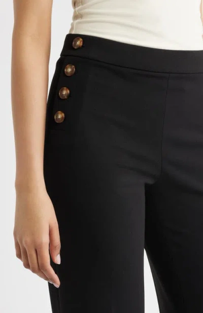 Anne Klein Pull-on Sailor Pants In Black