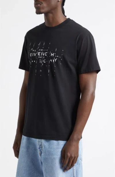Givenchy Photographic Negative Logo Regular Fit Graphic T-shirt In Black