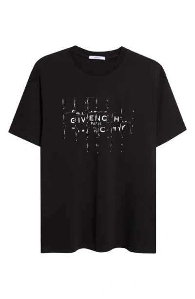 Givenchy Photographic Negative Logo Regular Fit Graphic T-shirt In Black