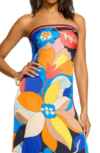 Ramy Brook Isley Printed Strapless Midi Dress In Multi