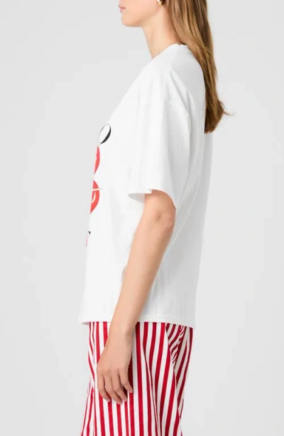 French Connection La Tomate Oversize Cotton Graphic T-shirt In White