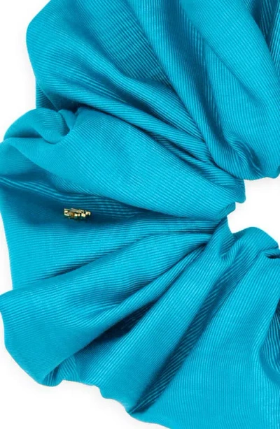 Lele Sadoughi Rommy Moire Oversize Scrunchie In Blue