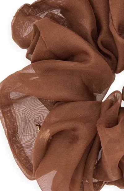 Lele Sadoughi Rommy Oversize Scrunchie In Brown