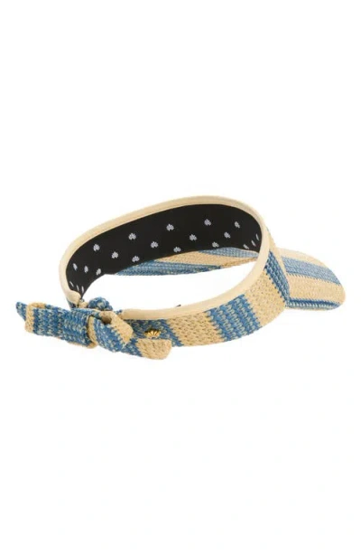 Lele Sadoughi Stripe Raffia Visor In Multi