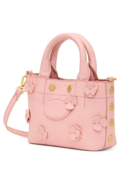 Hammitt Olympia Tote Flamingo Flora Brushed Gold Mini In Pink