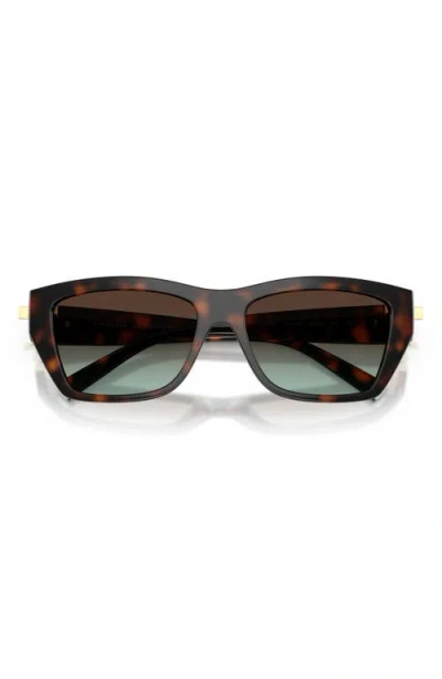 Tiffany & Co . 56mm Rectangular Sunglasses In Brown