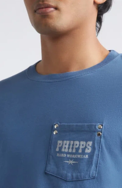 Phipps Hard Workwear Pocket Graphic T-shirt In Blue