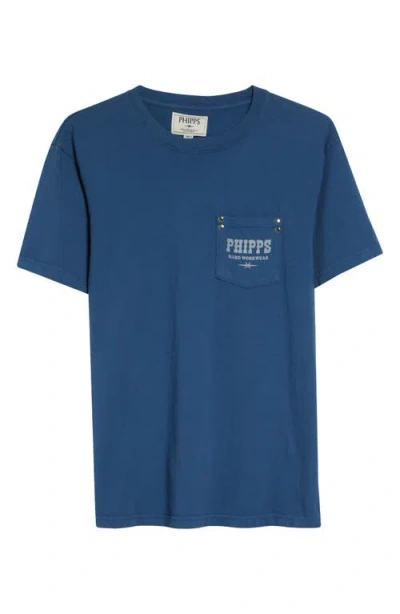 Phipps Hard Workwear Pocket Graphic T-shirt In Blue