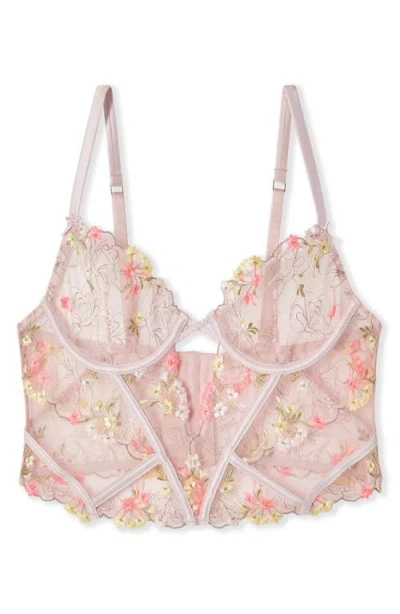 Etam Petunia Underwire Bustier Bra In Multi