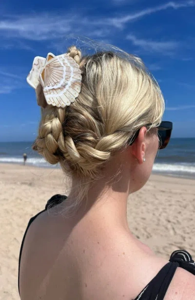 Solar Eclipse Seashell Hair Claw Clip In Neutral