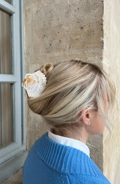 Solar Eclipse Seashell Hair Claw Clip In Neutral