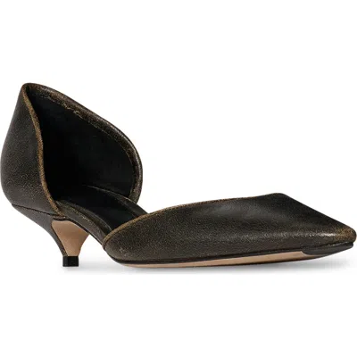 The Row Brown Liisa Kitten Dorsay Pumps In Black