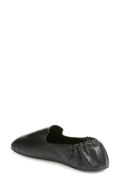 The Row Nappa Leather Casa Ballerinas Elasticated Back In Black