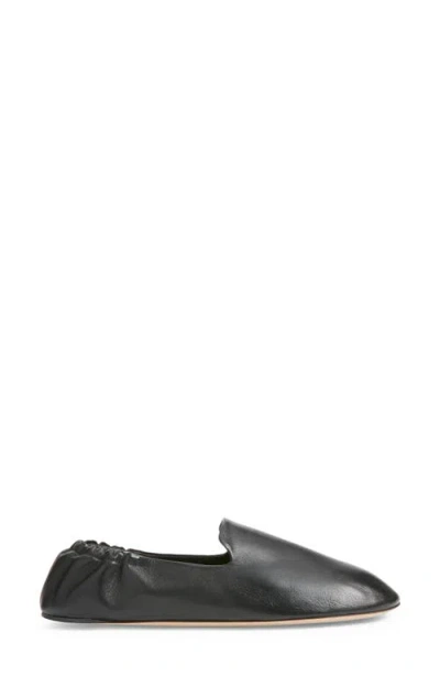 The Row Nappa Leather Casa Ballerinas Elasticated Back In Black