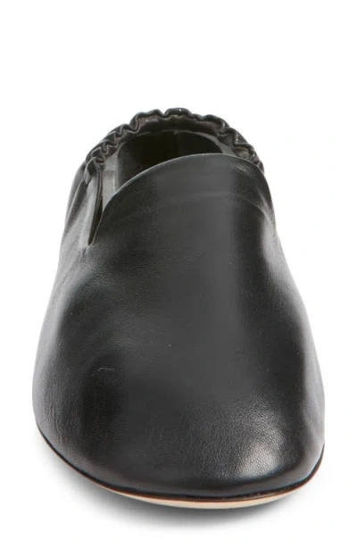 The Row Nappa Leather Casa Ballerinas Elasticated Back In Black