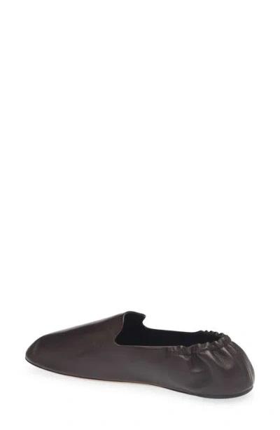 The Row Nappa Leather Casa Ballerinas Elasticated Back In Black