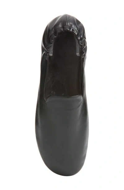 The Row Nappa Leather Casa Ballerinas Elasticated Back In Black