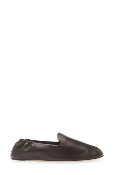 The Row Nappa Leather Casa Ballerinas Elasticated Back In Black