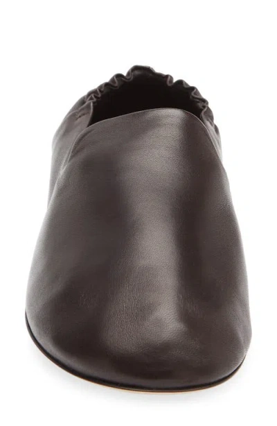 The Row Nappa Leather Casa Ballerinas Elasticated Back In Black
