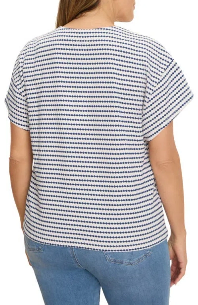 Nic + Zoe Nic+zoe Diamond Stripe Top In Multi