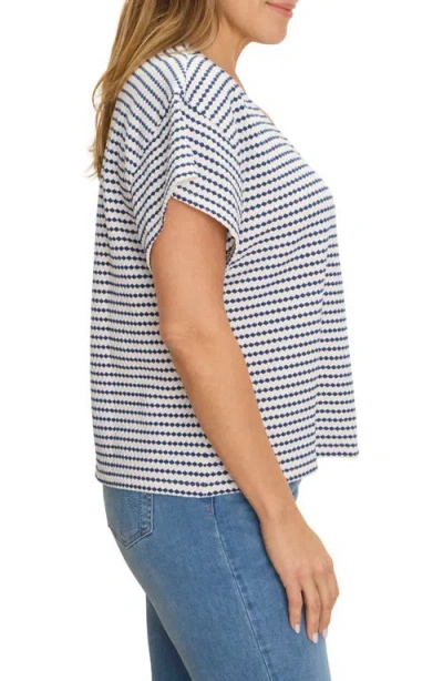 Nic + Zoe Nic+zoe Diamond Stripe Top In Multi
