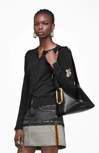 Marc Jacobs Medium Scene Leather Shoulder Bag In Black