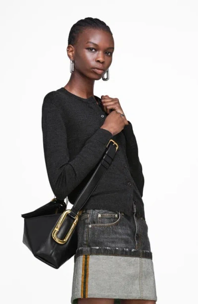Marc Jacobs Medium Scene Leather Shoulder Bag In Black