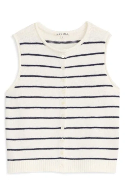 Alex Mill Taylor Stripe Cotton Vest In Multi
