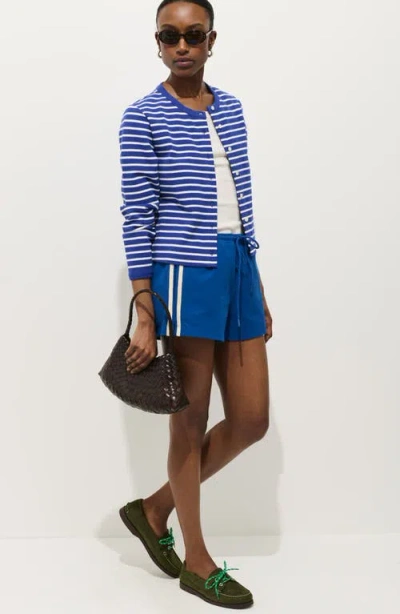 Alex Mill Coco Stripe Crewneck Cardigan In Multi