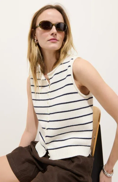 Alex Mill Taylor Stripe Cotton Vest In Multi