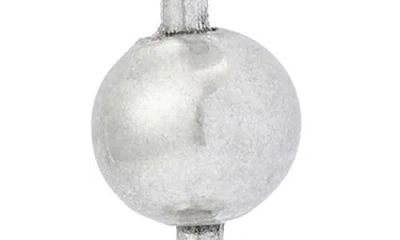 Allsaints Ballchain Linear Earrings In Silver