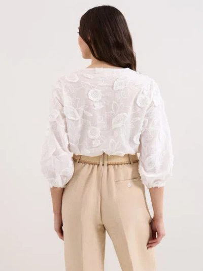 Phase Eight Daisy Texture Blouse In White