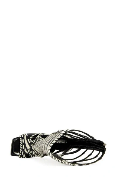 Azalea Wang Indrani Open Toe Knee High Boot In Multi