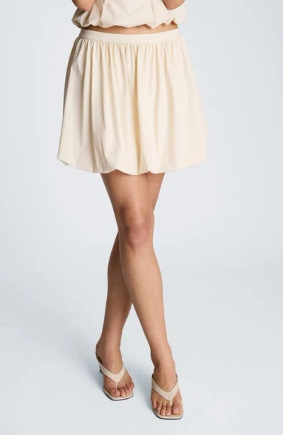Kenneth Cole Pull On Bubble Mini Skirt In Neutral