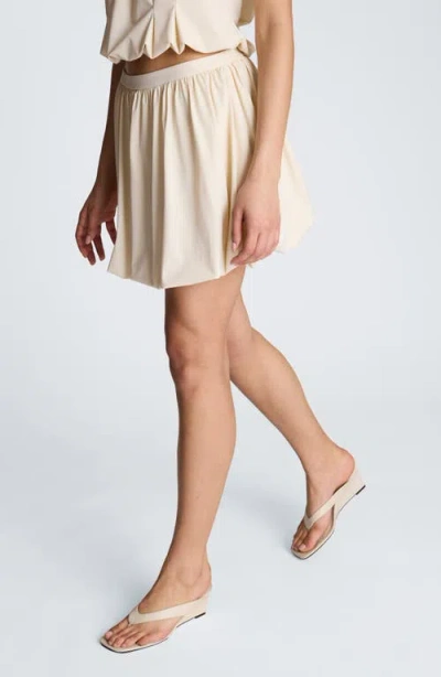 Kenneth Cole Pull On Bubble Mini Skirt In Neutral