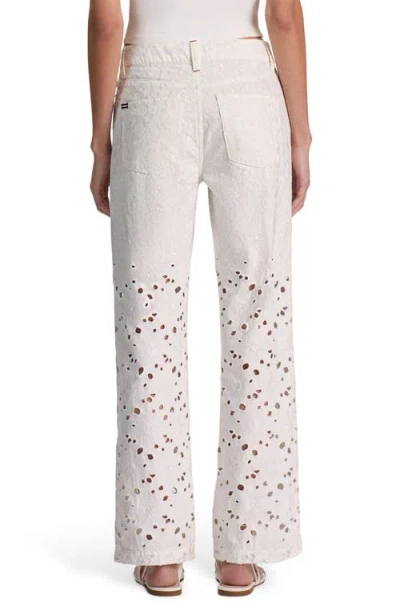 Alice And Olivia Chic High Rise Ankle Jeans In Off White In Metallic