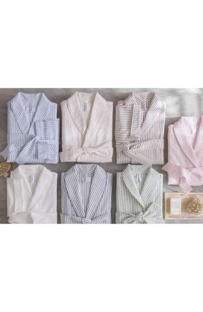 Matouk Matteo Stripe Robe In Pink