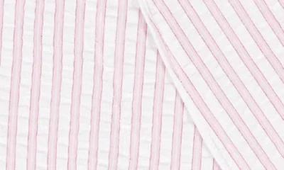 Matouk Matteo Stripe Robe In Pink
